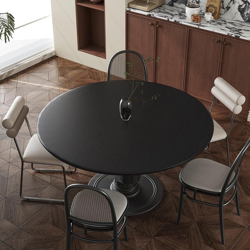 Abyssaly 24 Inch X 196 Inch Black Wood Self Adhesive Paper Decorative Self-Adhesive Film Furniture Real Wood Tactile Sensation Surfaces Easy to Clean - Image 3